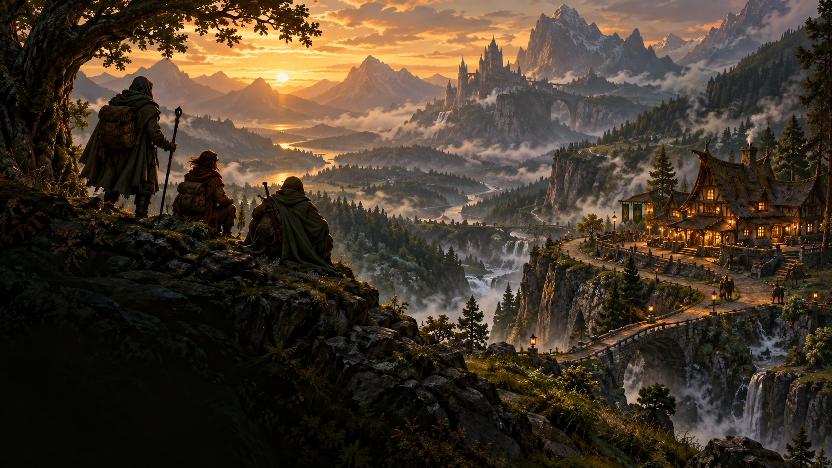 Original fantasy landscape illustration; not a game screenshot